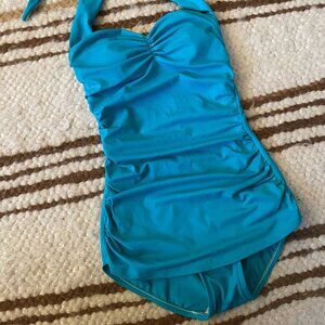 Esther Williams Ruched One Piece with Ties